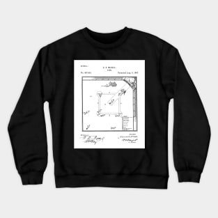 Baseball Patent - Sports Fan Softball Baseball Art - White Crewneck Sweatshirt